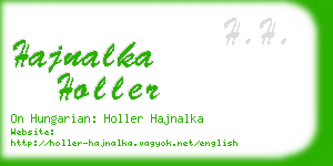 hajnalka holler business card